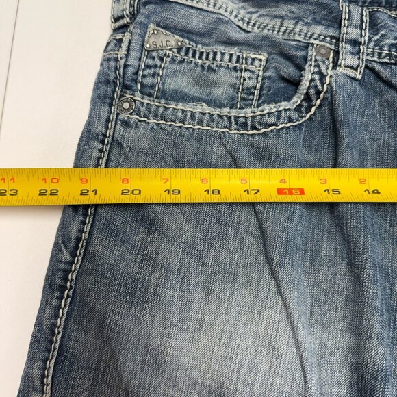 Silver Jeans Co Gordie Mens 38x32 (38x31) Blue Denim Thick Stitch - Picture 12 of 16